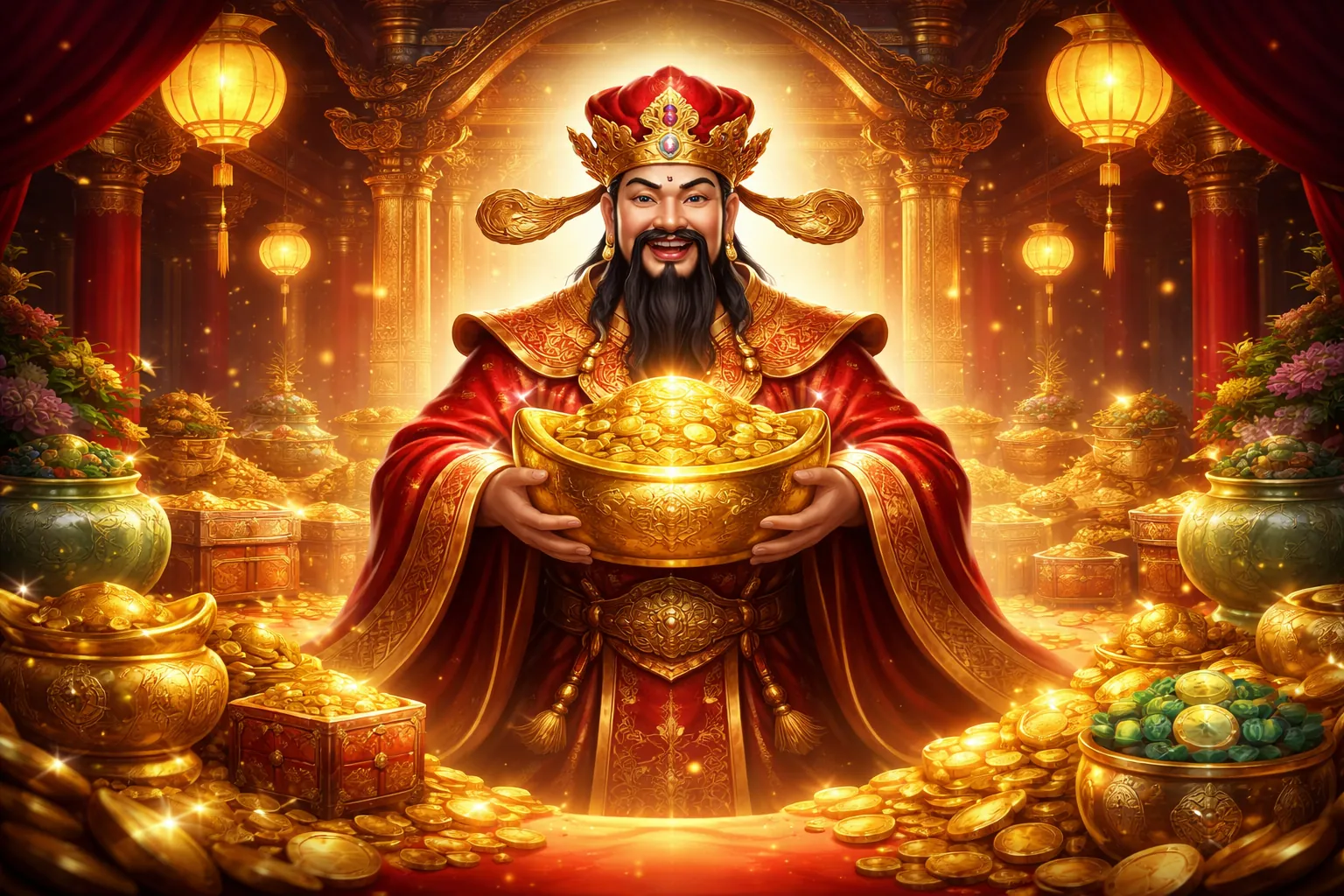 Hình ảnh chính của trò chơi slot HM88 Nhà Cái với các biểu tượng may mắn và chiến lược